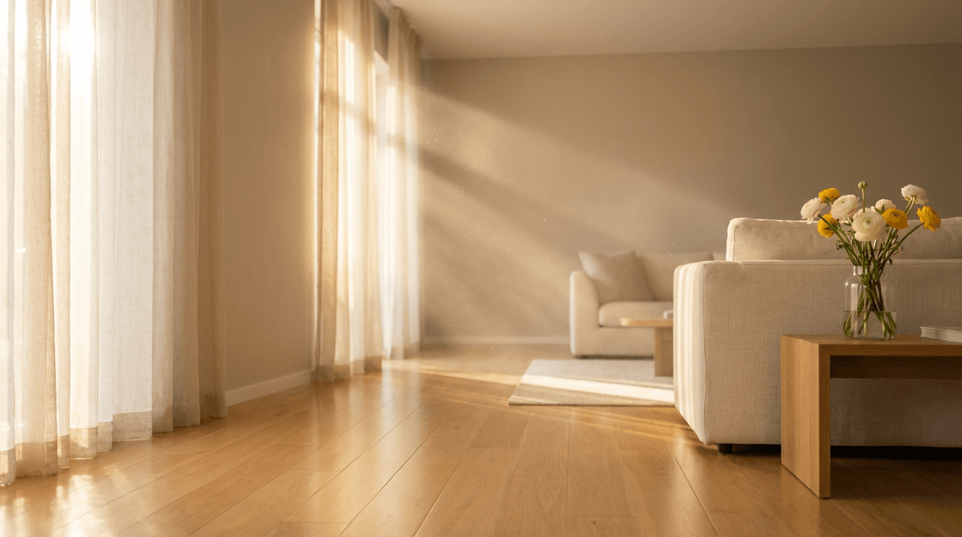 Séjour moderne et lumineux, parfaitement nettoyé